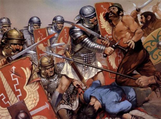 Legionarios en combate, Segunda Guerra Dacia, c. 105 d.C.